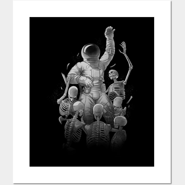 Astronaut Skeleton Scaping Hell by Tobe Fonseca Wall Art by Tobe_Fonseca